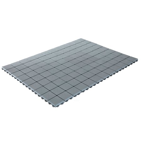 Gardenised Gray Interlocking Garden Path Tiles Outdoor Flooring Decorative Floor Grass Paver, PK 5 QI004107.5